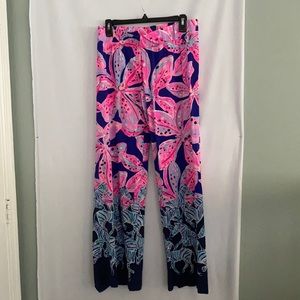 Lilly Pulitzer palazzo pants, size small, zebra print at the bottom